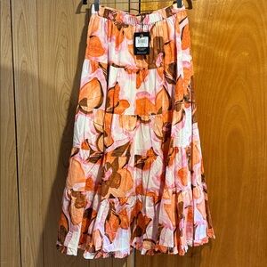 Brave + True Floral Maxi Skirt